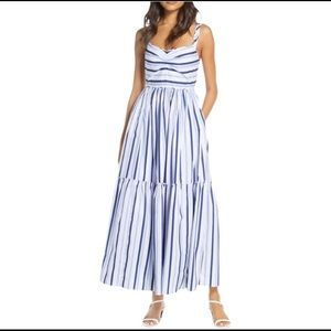 NWT J Crew Striped Tiered Maxi Dress 6